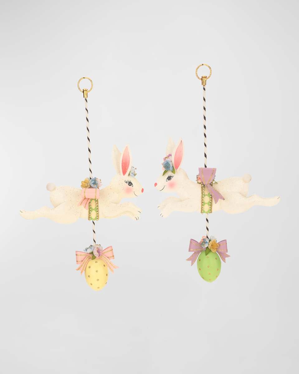 Hanging Carousel Rabbit Decor, Set of 2